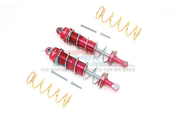 Traxxas 1/10 Maxx 4WD Monster Truck Aluminum Front Or Rear Thickened Spring Dampers 125mm - 1Pr Set Red