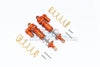 Traxxas 1/10 Maxx 4WD Monster Truck Aluminum Front Or Rear L-Shape Piggy Back Spring Dampers 125mm - 1 Pair Set Orange