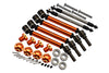GPM For Traxxas 1/10 Maxx 4WD Monster Truck Upgrade Parts Front & Rear CVD Drive Shaft + Hex Adapter + Wheel Lock + Front Steering Tie Rod (Suitable For +20mm Widening Kit) Combo Set - 34Pc Set Orange