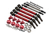 GPM For Traxxas 1/10 Maxx 4WD Monster Truck Upgrade Parts Front & Rear CVD Drive Shaft + Hex Adapter + Wheel Lock + Front Steering Tie Rod (Suitable For +20mm Widening Kit) Combo Set - 34Pc Set Red