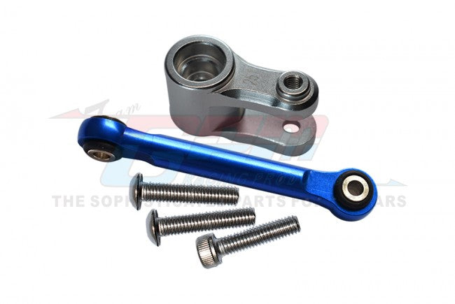 Aluminum Servo Horn 25T With Tie Rod For Traxxas 1/10 Maxx 4WD Monster Truck 89076-4 - 5Pc Set Silver
