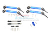 Traxxas 1/10 Maxx 4WD Monster Truck Stainless Steel Tie Rod + 25T Servo Horn & Steel+Aluminum Front + Rear Adjustable Cvd Drive Shaft - 20Pc Set Blue