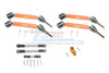 Traxxas 1/10 Maxx 4WD Monster Truck Stainless Steel Tie Rod + 25T Servo Horn & Steel+Aluminum Front + Rear Adjustable Cvd Drive Shaft - 20Pc Set Orange