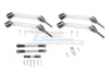 Traxxas 1/10 Maxx 4WD Monster Truck Stainless Steel Tie Rod + 25T Servo Horn & Steel+Aluminum Front + Rear Adjustable Cvd Drive Shaft - 20Pc Set Silver