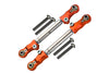 Aluminum+Stainless Steel Adjustable Front Steering Tie Rod For Traxxas 1:10 Maxx 4WD Monster Truck-89076-4 / 1:8 4WD Maxx Slash 6S Brushless Short Course Truck-102076-4 Upgrades - Orange