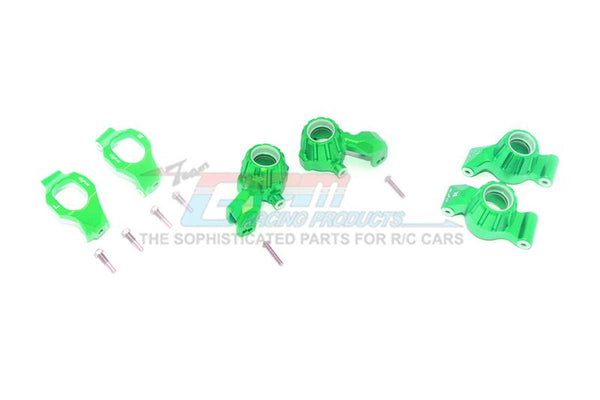Traxxas 1/10 Maxx 4WD Monster Truck Aluminum Front C-Hubs + Front & Rear Knuckle Arms - 12Pc Set Green