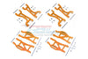 Traxxas 1/10 Maxx 4WD Monster Truck Aluminium Full Suspension Arm Set (Front + Rear & Upper + Lower Arms) - 56Pc Set Orange