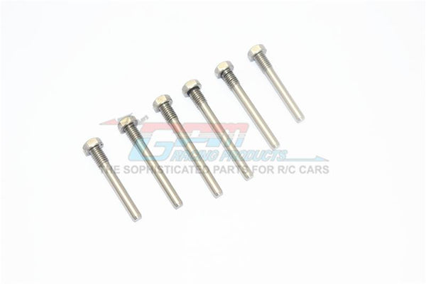 Traxxas 1/10 Maxx 4WD Monster Truck Stainless Steel Front Or Rear Suspension Screw Pin - 6Pc Set