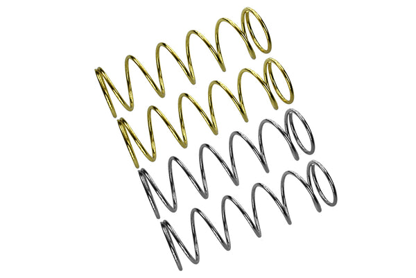 Spare Springs For Front/Rear Dampers (Sutiable For 1/10 For Traxxas Maxx Original Dampers And GPM Optional Dampers) - 4Pc Set Gold+Silver