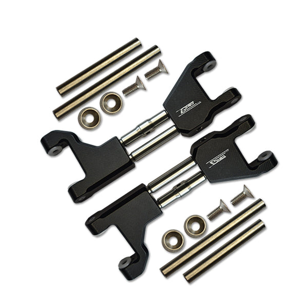 Stainless Steel+ Aluminum Supporting Mount With Front Or Rear Upper Arms For Traxxas 1/10 Maxx With WideMAXX Monster Truck 89086-4 - 14Pc Set Black