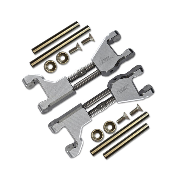 Stainless Steel+ Aluminum Supporting Mount With Front Or Rear Upper Arms For Traxxas 1/10 Maxx With WideMAXX Monster Truck 89086-4 - 14Pc Set Silver