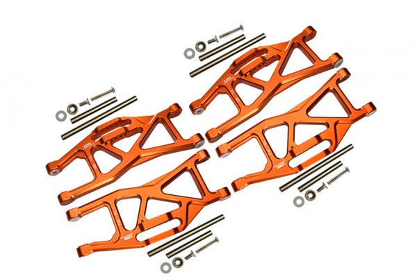 Aluminium Front And Rear Lower Arms For Traxxas 1/10 Maxx With WideMAXX Monster Truck 89086-4 - 28Pc Set Orange