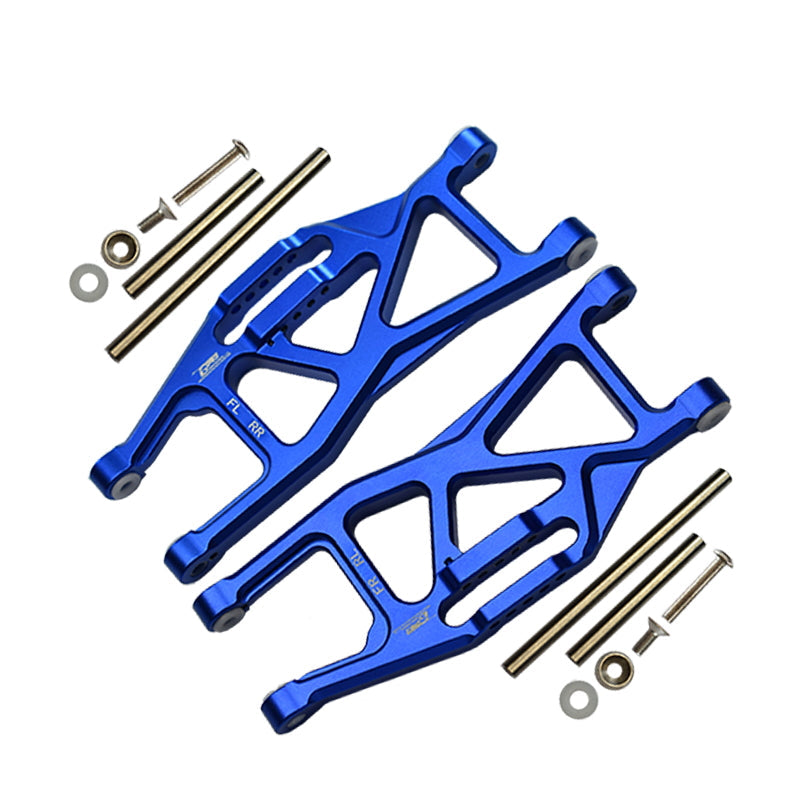 Aluminium Front Or Rear Lower Arms For Traxxas 1/10 Maxx With WideMAXX Monster Truck 89086-4 - 14Pc Set Blue