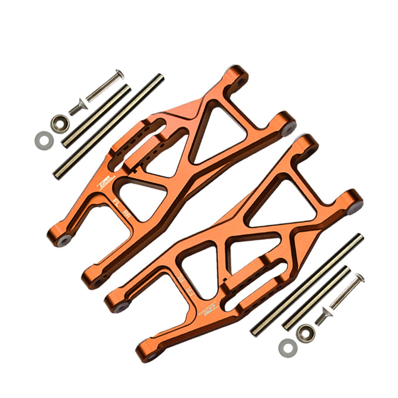 Aluminium Front Or Rear Lower Arms For Traxxas 1/10 Maxx With WideMAXX Monster Truck 89086-4 - 14Pc Set Orange