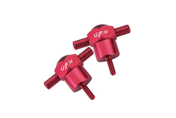 Traxxas Unlimited Desert Racer 4X4 (#85076-4) Aluminum Spare Tire Locking - 2Pc Set Red