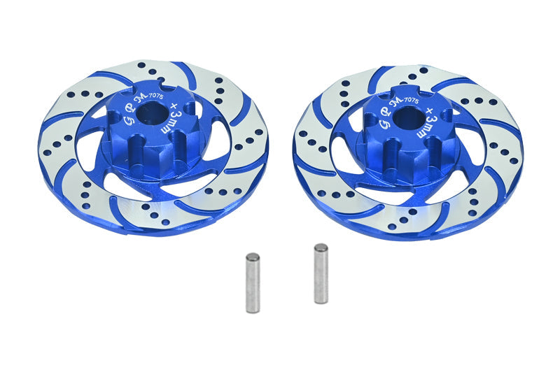 Aluminum 7075 +3mm Front Or Rear Hex With Brake Disk With Silver Lining For Traxxas 1:7 Unlimited Desert Racer UDR Pro-Scale 4X4 85076-4 85086-4 Upgrades - Blue