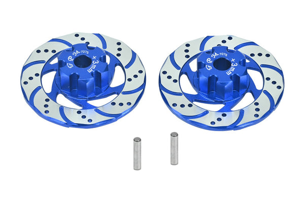 Aluminum 7075 +3mm Front Or Rear Hex With Brake Disk With Silver Lining For Traxxas 1:7 Unlimited Desert Racer UDR Pro-Scale 4X4 85076-4 85086-4 Upgrades - Blue