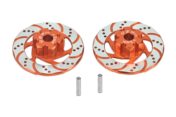 Aluminum 7075 +3mm Front Or Rear Hex With Brake Disk With Silver Lining For Traxxas 1:7 Unlimited Desert Racer UDR Pro-Scale 4X4 85076-4 85086-4 Upgrades - Orange