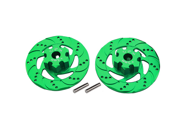 Traxxas Unlimited Desert Racer 4X4 (#85076-4) Aluminum +3mm Hex With Brake Disk - 1Pr Set Green