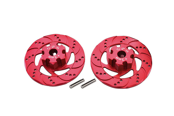 Traxxas Unlimited Desert Racer 4X4 (#85076-4) Aluminum +3mm Hex With Brake Disk - 1Pr Set Red