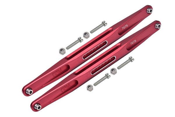 Aluminum 7075-T6 Rear Trailing Arm Lower Links For Traxxas 1:7 Unlimited Desert Racer UDR Pro-Scale 4X4 (#85076-4) Upgrades - Red