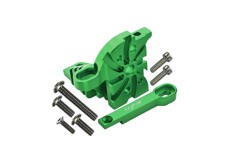 Traxxas Unlimited Desert Racer 4X4 (#85076-4) Aluminum Motor Mount With Heat Sink Fins - 1 Set Green