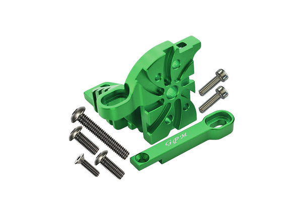 Traxxas Unlimited Desert Racer 4X4 (#85076-4) Aluminum Motor Mount With Heat Sink Fins - 1 Set Green