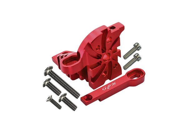 Traxxas Unlimited Desert Racer 4X4 (#85076-4) Aluminum Motor Mount With Heat Sink Fins - 1 Set Red