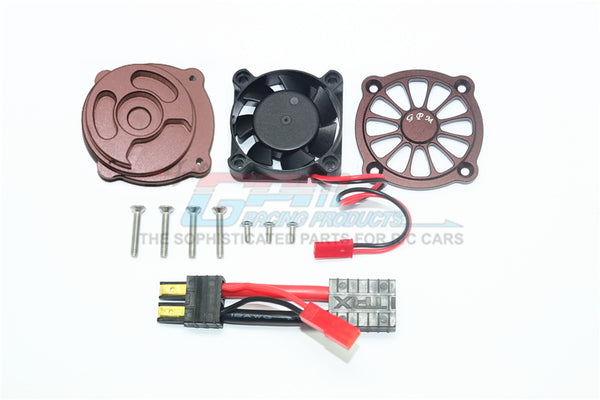 Traxxas Unlimited Desert Racer 4X4 (#85076-4) Aluminum Motor Heatsink With Cooling Fan - 1 Set Brown