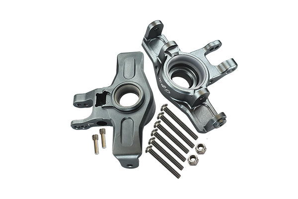 Traxxas Unlimited Desert Racer 4X4 (#85076-4) Aluminum Front Knuckle Arms - 1Pr Set Gray Silver