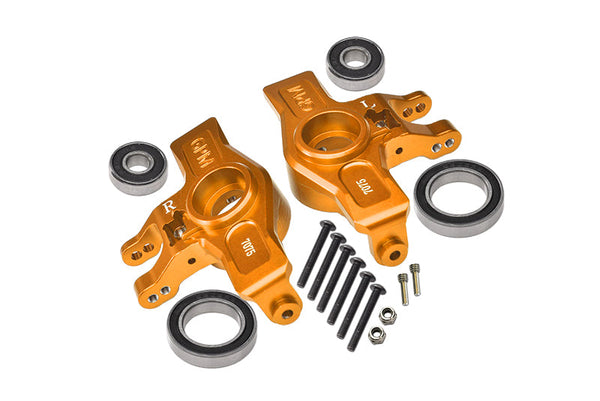 Aluminum 7075-T6 Front Knuckle Arms (Larger Inner Bearings) For Traxxas 1:7 Unlimited Desert Racer UDR Pro-Scale 4X4 (85076-4) Upgrades - Orange