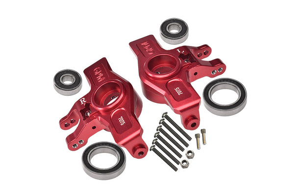 Aluminum 7075-T6 Front Knuckle Arms (Larger Inner Bearings) For Traxxas 1:7 Unlimited Desert Racer UDR Pro-Scale 4X4 (85076-4) Upgrades - Red