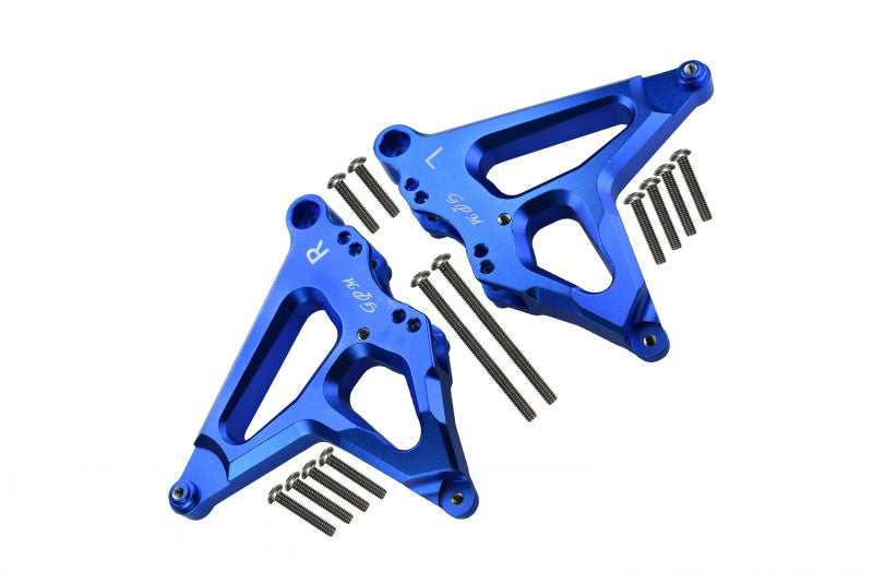 Traxxas Unlimited Desert Racer 4X4 (#85076-4) Aluminum Rear Damper Mount - 1Pr Set Blue