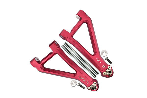 Traxxas Unlimited Desert Racer 4X4 (#85076-4) Aluminum Front Upper Suspension Arm - 8Pc Set Red