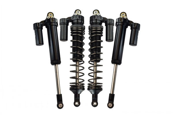 Traxxas Unlimited Desert Racer 4X4 (#85076-4) Aluminum Front L-Shape Piggy Back Damper (135mm) - 4Pc Set Black