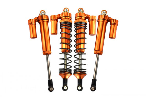 Traxxas Unlimited Desert Racer 4X4 (#85076-4) Aluminum Front L-Shape Piggy Back Damper (135mm) - 4Pc Set Orange