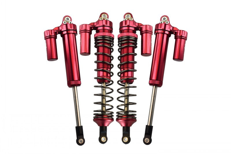 Traxxas Unlimited Desert Racer 4X4 (#85076-4) Aluminum Front L-Shape Piggy Back Damper (135mm) - 4Pc Set Red