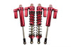 Traxxas Unlimited Desert Racer 4X4 (#85076-4) Aluminum Front L-Shape Piggy Back Damper (135mm) - 4Pc Set Red