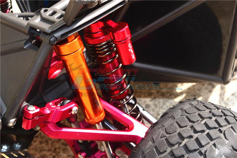 GPM Racing Aluminum Rear Axle Case Carrier For Traxxas Unlimited Desert Racer 4X4 (Part #85076-4) - Silver