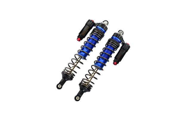 Aluminum 6061-T6 Front L-Shape Piggy Back (Built-In Piston Spring) Adjustable Spring Dampers 135mm For Traxxas 1:7 Unlimited Desert Racer UDR Pro-Scale 4X4 (#85076-4) Upgrades - Blue