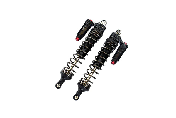 Aluminum 6061-T6 Front L-Shape Piggy Back (Built-In Piston Spring) Adjustable Spring Dampers 135mm For Traxxas 1:7 Unlimited Desert Racer UDR Pro-Scale 4X4 (#85076-4) Upgrades - Black