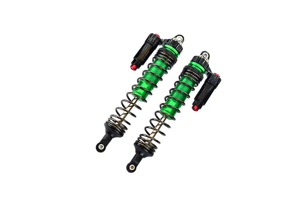 Aluminum 6061-T6 Front L-Shape Piggy Back (Built-In Piston Spring) Adjustable Spring Dampers 135mm For Traxxas 1:7 Unlimited Desert Racer UDR Pro-Scale 4X4 (#85076-4) Upgrades - Green