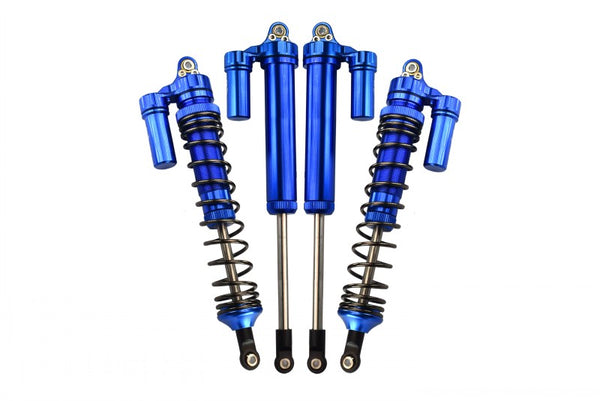 Traxxas Unlimited Desert Racer 4X4 (#85076-4) Aluminum Rear L-Shape Piggy Back Damper - 4Pc Set Blue