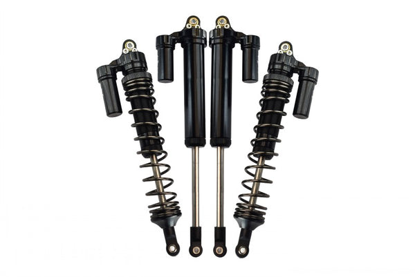 Traxxas Unlimited Desert Racer 4X4 (#85076-4) Aluminum Rear L-Shape Piggy Back Damper - 4Pc Set Black