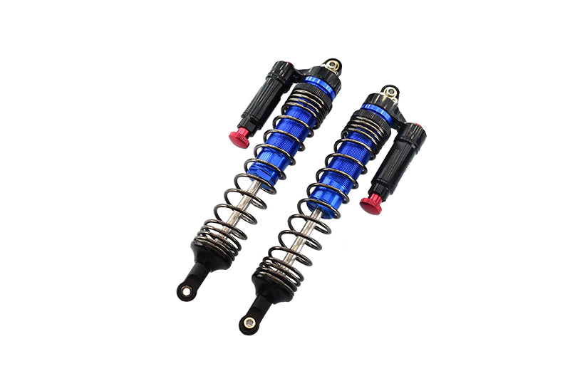 Aluminum 6061-T6 Rear L-Shape Piggy Back (Built-In Piston Spring) Adjustable Spring Dampers 139mm For Traxxas 1:7 Unlimited Desert Racer UDR Pro-Scale 4X4 (#85076-4) Upgrades - Blue