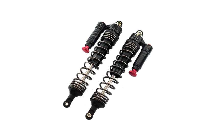 Aluminum 6061-T6 Rear L-Shape Piggy Back (Built-In Piston Spring) Adjustable Spring Dampers 139mm For Traxxas 1:7 Unlimited Desert Racer UDR Pro-Scale 4X4 (#85076-4) Upgrades - Black