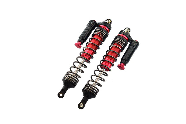 Aluminum 6061-T6 Rear L-Shape Piggy Back (Built-In Piston Spring) Adjustable Spring Dampers 139mm For Traxxas 1:7 Unlimited Desert Racer UDR Pro-Scale 4X4 (#85076-4) Upgrades - Red