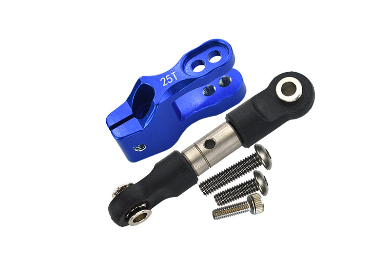 Traxxas Unlimited Desert Racer 4X4 (#85076-4) Aluminum Servo Horn With Sst Adjustable Tie Rods - 5Pc Set Blue