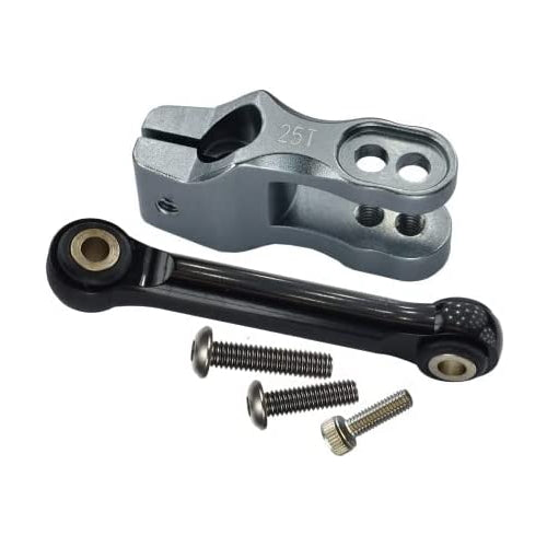 Aluminum 6061-T6 Servo Horn With Tie Rods For Traxxas Unlimited Desert Racer UDR 4X4 85076-4 - 5Pc Set Gray Silver