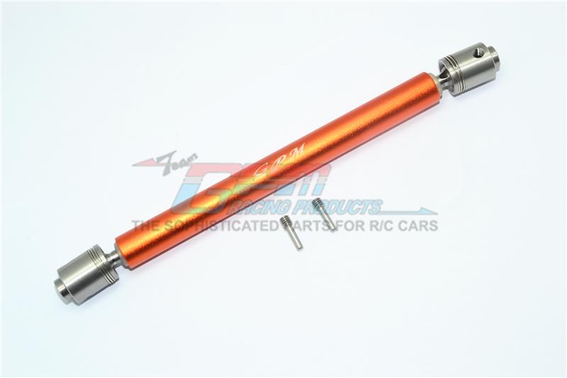 Traxxas Unlimited Desert Racer 4X4 (#85076-4) Stainless Steel #304 + Aluminum Rear Drive Shaft - 1Pc Set Orange